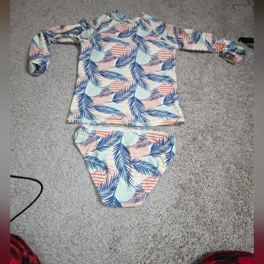 Swimwear Tree Rash Guard + Bottom Swimsuits Size 13/14